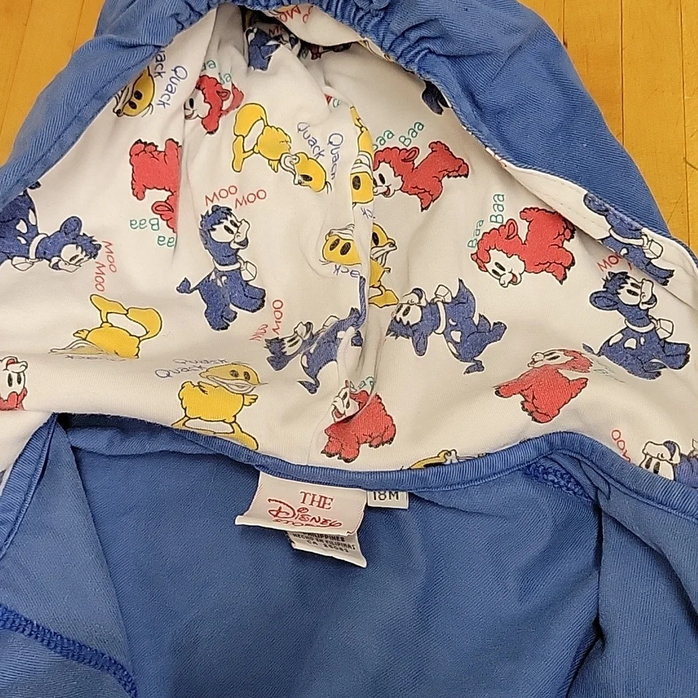 12-18 month VINTAGE Disney Mickey and Pig snap Jean Jacket - Picture 5 of 5
